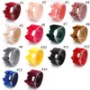 14 Colors Baby Velvet Bow Headbands Girls Big Bowknot Elastic Hairbands Solid Color Turban Headwear Head Wrap Hair Accessories M2479