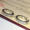Nuovi famosi orecchini a bottone d'amore in acciaio inossidabile 316L con diamante completo per la madre e le donne orecchini gioielli