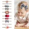 A816 Europe Infant Baby Bowknot Flowers Headband Elastic Children Soft Hair Band Kids Girls Headbands Bandanas Hairbands