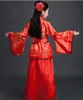 Древние китайские платья девочек детей кимоно традиционные этнические фанаты студенты хорус танец костюм японской юката кимоно стиль1