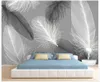 Feather background wall mural 3d wallpaper 3d wall papers for tv backdrop