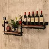 Conjunto artístico de rack de vinho, prateleiras montadas na parede para produtos vidreiros, organizador criativo de garrafas para armazenamento, decoração de casa, 275p