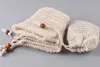 2 bolsas de protecção para sacos de sabão em Préstimo para Banho De Espuma Bolsa de banho Natural Sisal Saco De Sabão Em Préstimo 2i5615