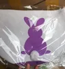 Pasen Konijnen Mand Pasen Bunny Bags Handtas Konijn Gedrukt Canvas Tas Tas Ei Suikerganden Zee OOA3960