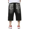 Summer Style Hip Hop Baggy Loose Printed Pants for Men Denim Jeans Shorts Mens Plus Size 3046 FS494111846714