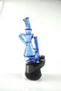 Carta and peak Recycler Glass Bong, blue hookah, 14mm connector