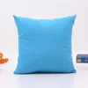 Home Decor Throw Pillow Case Square Pure Color Polyester Cushion Cover Sofa Waist Cushion Pillowcase DDA28