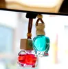 Glas parfymflaska hjärta katt form tom transparent flaskor bil hängande pendent luftfräschare prydnad tom kosmetisk behållare gga2891