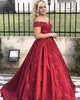 2020 Nya Sexiga Aftonklänningar Sweetheart Lace A-Line Long Off Shoulder Prom Dressess Appliques Elegant Aftonklänningar Skräddarsy