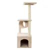 Hammock Escalando Apartamento para animais de estimação Mobiliário de Riscas de Coluna Toy Khaki Toy Cat Cama Gatinho Gatinho EUA Envio