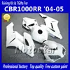 6 regalos todo blanco brillante Molde original ABS Carenados para HONDA CBR1000RR 04 05 CBR1000 RR CBR 1000RR 2004 2005 carenado de carrocería kk87