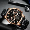 ELOJ HOMBRES Luksusowa marka Curren Quartz Chronograph Watches Men Causal Clock zegar ze stali nierdzewnej Watch Auto Date220i