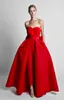 Moda czerwony kombinezon suknie wieczorowe Eleganckie Sweetheart Prom Dresses z odłącznymi spódnicami Satin 2019 Custom Made Sukienka