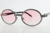 Lunettes de soleil rondes avec petites pierres entières, 7550178, mélange de noir, blanc, corne de buffle, Vintage, unisexe, décoration C, cadre doré, 312w