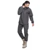 Automne-tactique Softshell Hommes Armée Sport Chasse Vêtements imperméables Set Veste + Pantalon camouflage extérieur Suit Jacket
