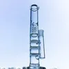 Tall Triple Comb Birdcage Perc Hookahs Clear Glass Bong Water Pipe with 18mm Female Joint With Banger Thick Glasses HR316