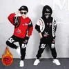 Kinder Hip Hop Street Dance Kostüm Jungen Herbst Winter Neue Pullover Sport Hosen Mode Lässig Jacke Hosen Hip Hop Jacke kinder 9588213