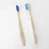 7 Kolory Dostępne Head Bamboo Toothbrush Hurtownie Środowisko Drewniana Rainbow Bambusowa szczoteczka do zębów Ostra Pielęgnacja Miękkie włosia DHL