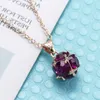 Brand New 12Pcs/Lot Luckyshine Rose Gold Red Gems Clusters Crystal Gems Pendant Bride Wedding Jewelry CZ Pendant Necklaces Gift