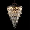 Retro-Vintage-Cooper-Kristalltropfen E14 LED-Kronleuchter/GROßER Lüster-Kronleuchter im europäischen Empire-Stil. Beleuchtung für Wohnzimmer