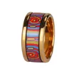 Life cycle series 18K gold-plated enamel band rings ring for women brand designer jewelry292G