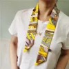 Modisches Seidenhaar Silk Lady Bow Schal Mode Tasche Dekorative Ribbon Gedruckt Schal 905cm 365