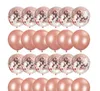 Amazon Gorąca Sprzedaż Rose Gold Cekiny Balls Confetti Balony Urodziny Decor Party 18 cali Papierowe Konfetti Balony