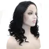 Black Box Plekoczone peruki dla kobiet symulacja ludzkie włosy syntetyczna koronkowa peruka nr 1b Naturalne krótkie warkocze peruki