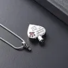 Urn Necklace Birthstone Ashes Cremation Keepsake- Inte längre vid min sida för evigt i min Heart-Dog Cat Pet Paw Style hängen