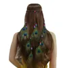 Ethnische Zigeuner Seil Feder Haarbänder Frauen Boho Haarband Haarnadelhaarclips