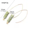 Fashion Multicolor Natural Stone Arrow Dangle Earring for Girls High Quality Long Big Hook Trendy Elegant Gold Plated Earrings Jewerly-Y