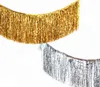 Goudfolie Fringe Gordijn Tinsel String Glanzende Shimmer Kwastje Bruiloft Decoratie Photo Booth Achterdrui 35 * 120 CM 50pcs