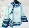 Printemps été style chinois veste femmes traditionnelles vêtements manteau rétro une pièce style coupe plate grande manche cheongsam court qipao haut