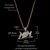 Collier avec pendentif en lettres MBM, Micro pavé glacé, motivé par l'argent, plaqué couleur or, Zircon cubique, bijoux Hip Hop