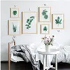 Transparent paintings foliage plant spray living room background wall decoration mural combination Chinese style glass painting