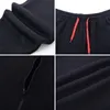 Casual Hoodies Fatos Solid 2 peça Homens Set Autumn Lace Up com capuz jaqueta de moletom com cordão Calças Ternos Mens Sportwear