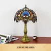 Tiffany stained glass table lamp restaurant hotel living room bedroom glass bedside lamp European decoration desk lamp Free shiping TF020