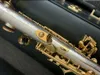 Japan Yanagisawa S-9930 Soprano Saxofon Model Silver Plated Body and Gold Key med två Necks Leather Case214V