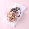 Girls Head Bands Flower Pearl Baby Headband Nylon Elastic Wide Headwrap Princess Headdress Floral Hair Accessories Hearwear 8 Designs C6259