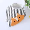 아기 bibs Burp Cloths 유아 차원 수 놓은 동물 여우 곰 호랑이 삼각형 수건 면화 slobber M035