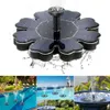 Solar Panel Powered Brushless Water Pump Yard Garden Decor Pool Outdoor Games Round Petal Floating Fountain Water Pumps CCA11698 10pcs