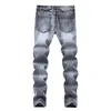 2020 Våren Nostalgi Style Jeans Mäns Casual Elastic Slim Fit Trousers Män Jeans Klassisk Grå Denim Mens Storlek 28-38