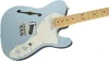 Custom Shop USA Elite Line Mystic Ice Blue Guitarra eléctrica White Pearl Pickguard, pastilla de cuello de una sola bobina, 3 puentes de montura de latón