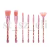 Glitter Diamond Makeup Brushes Set 7PCS Makeup Brush Cosmetics Brushes Powder Eyeshadow Foundation Make Up Brush Tool Kit Rosa gul blå