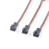 100pcs 3 Pin JST SM Mężczyzna do żeńskiego Złącze LED LED Kabel dla WS2812B WS2811 5050 RGB LAMPA LED z drutem o długości 10 cm