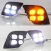 2pcs Car Styling pour Toyota Hilux Vigo 2015 Revo 2016 2017 LED DRL 12V Feux de jour Lumière du jour ANTIBROUILLARD Décoration Signal