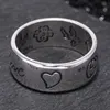 Blind voor liefde Luxe Designer Sieraden Vrouwen Ringen Mannen Mode Sterling zilveren Paar Ring Verlovingsring Bruiloft Vintage Ring gg3692339