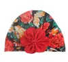 Bonés Bonés India Bohemian Floral Caps Recém-nascido Impresso Chapéu Crochê Criança Vintage Moda Beanie Inverno Caps Acessórios Czyq6068