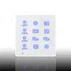 Freeshipping 4 gang 2 way Touch switch Tempered glass panel Whole house light control switch Infrared remote control switch AC85-250V