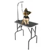 wholesales free shipping 32" Foldable Pet Grooming Table with Adjustable Arm Black